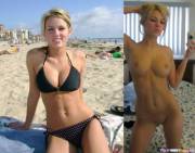 At the beach and in the hotel