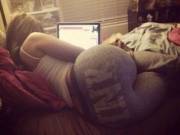 While she is browsing reddit...