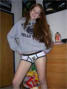Penn State volleyball player in panties