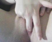 My pussy grips my finger