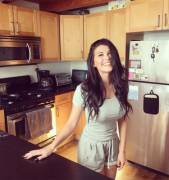 Cute girl in a sexy kitchen