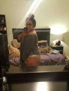 Come for the tits, stay for the cats in the background.