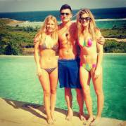 Eugenie Bouchard and her twin sister