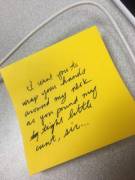 I told her to write down her slutty thoughts and send them to me. This is my favorite from today.