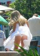 Sun dresses and windy days, are a great combination.