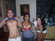 Three incredibly exuberant girls