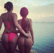 One in a thong, the other should have worn one