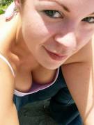 It took a while for me to notice her green eyes