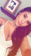 Angie Varona with white collar