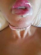 Collared cumslut