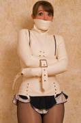 White rubber straight jacket