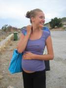 Pregnant, braless, and pokies: perfect trifecta