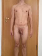 M 5,5ft 124.5 lbs self conscious about my belly and the size of my penis. Opinions?