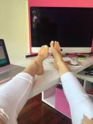 Always feels better with the shoes off!