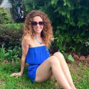 Moma sitting in her backyard (x-post /r/IRLmoms)