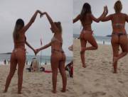 Rate my and my mom's butt? (And/or comment what you think of them) [F]