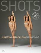 Ukrainian dancer artists Albina & Anzhela Osynovskie (Osynovska) as Julietta & Magdalena: Circus Twins