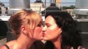 Carla Gugino & Malin Akerman kissing