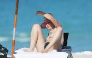 Bleona Qereti beach topless