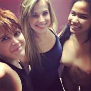 Lily Cades takes a selfie with Jillian Janson & Loni Legend