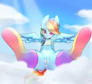 I found the pot of gold at the end of a Rainbow (Dash) (artist: CaptainPudgeMuffin)