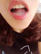 [OC] [F] My girl with a mouthful of cum in her mouth on a swan boat in the middle of a lake.