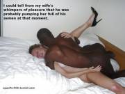 He's probably cumming inside her [cuckold]