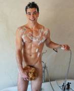 Bubbles &amp; A Big Fat Sponge.... He's Loving It!