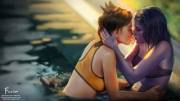 WidowTracer poolside kiss