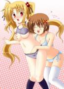 Playful fondling [Lyrical Nanoha]