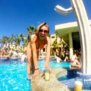 Happiness by the pool