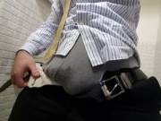 Putting pants back on can be a chore