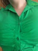 Wearing the only green I own today!