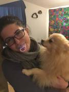 My little smiling because I called her a good girl