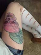 I felt little so I painted my tattoo with kid's body paint!