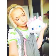 Me and my cutie Marie stuffie! :3