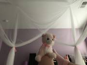 Daddy got me a new stuffie to match my socks