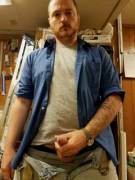 Come into my shop, get on your knees, and don't make any noise until I'm done.