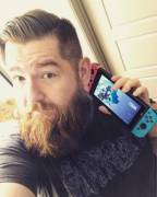 My Switch, my beard, my Bethesda shirt (sfw)