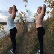 Stretching out on the trail