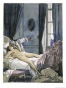 "It was the lark, the herald of the morn" - illustration from "Memories de Casanova" by August Leroux (1932)