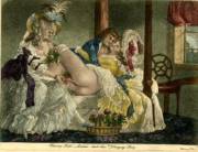"Fanny Hill, Louisa, & the Nosegay Boy" - illustration by William Ward, after George Morland (c. 1787)