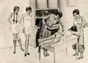 "Clyster-Hour at Boarding School" illustrated by Helga Bode (c. 1920's)