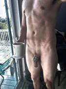 Survived the first night in the new metal cage