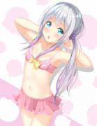 Sagiri in her swimsuit
