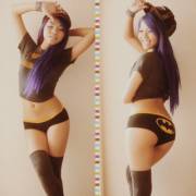 Purple haired Batgirl