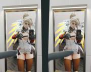 Mercy - One finger selfie challenge (Overwatch)(OC)