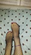 Me in fishnets. As I promised♥