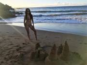 The queen and her castle.