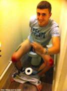 When your mate is on the toilet